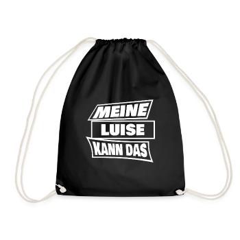Geschenk für Luise - Turnbeutel - Schwarz - Vorne