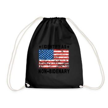 Je m’identifie comme non-Bidenary - 2024 - Sac de sport léger - noir - Devant