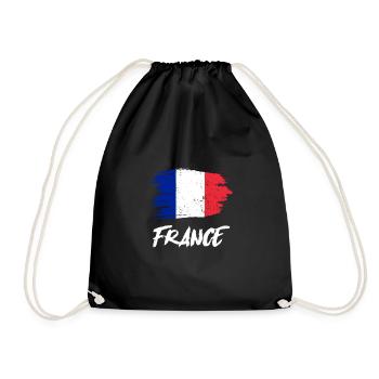 Drapeau France Drapeau Français - Sac de sport léger - noir - Devant