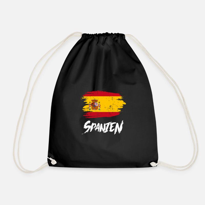 Spanien Flagge Spain Spanische Fahne Geschenk - Turnbeutel - Schwarz