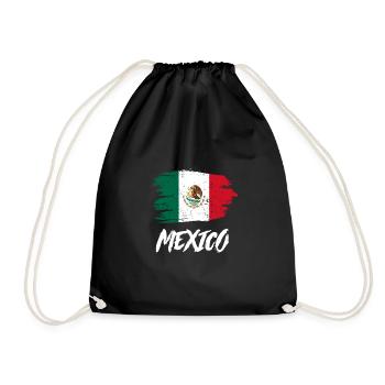 Mexico Flagge Für Mexiko Urlaub - Turnbeutel - Schwarz - Vorne