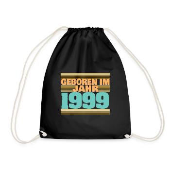 Geboren im Jahre 1999 - Turnbeutel - Schwarz - Vorne