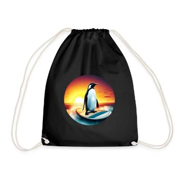 Penguin Surfer - Sac de sport léger - noir - Devant