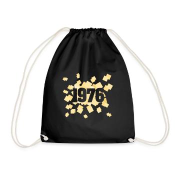 Born 1976 - Drawstring Bag - black - Front