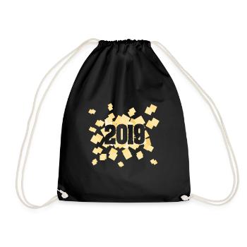 Year: 2019 - Drawstring Bag - black - Front