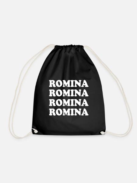 Name Romina - Turnbeutel - Schwarz