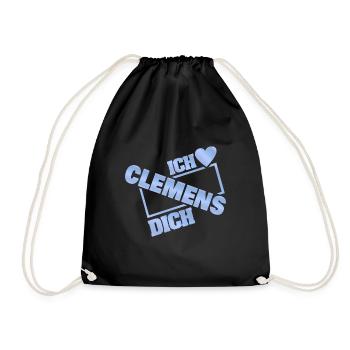Gift for Clemens - Drawstring Bag - black - Front
