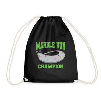 MARBLE RUN - Drawstring Bag - black - Front