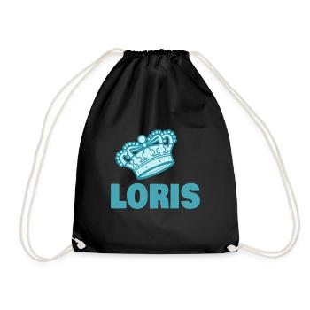 Geschenk für Loris - Turnbeutel - Schwarz - Vorne