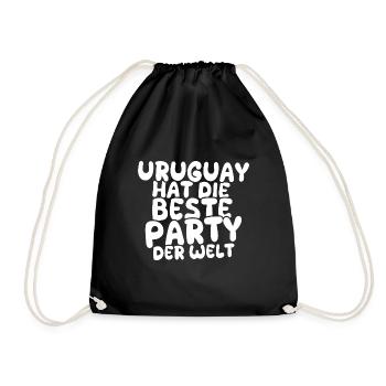 Uruguay - Drawstring Bag - black - Front