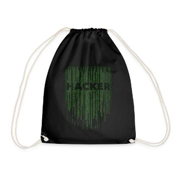 Hacker matrix - Drawstring Bag - black - Front