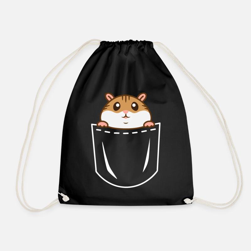 Hamster Bauch - Turnbeutel - Schwarz