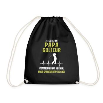 Je suis un Papa Golfeur Cadeau Humour Golf - Sac de sport léger - noir - Devant