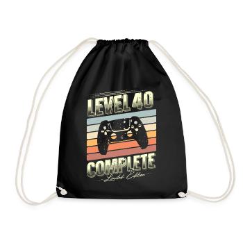 40th Birthday Level 40 Édition limitée complète - Sac de sport léger - noir - Devant