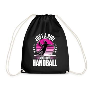 Handball Handball Player Women Handball - Drawstring Bag - black - Front