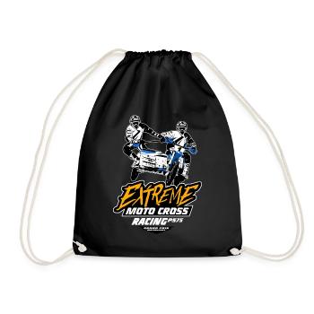 Sidecarcross - Sidecar Moto Cross - Drawstring Bag - black - Front