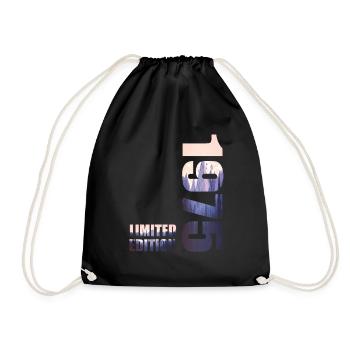 1975. Limited Edition T-Shirt Birthday Idea - Drawstring Bag - black - Front