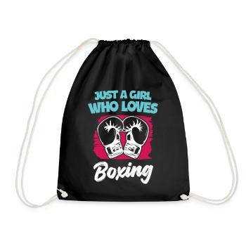 Juste une fille qui aime la boxe - Sac de sport léger - noir - Devant