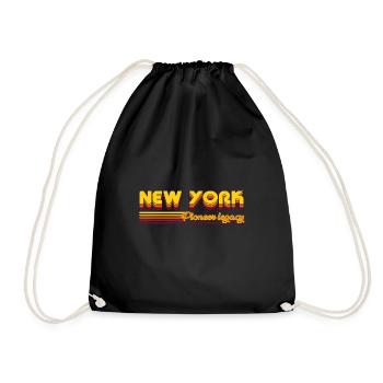 cool New York USA states design - Drawstring Bag - black - Front