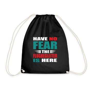 Have no Fear the Flight Attendant is here Outfit - Drawstring Bag - black - Front