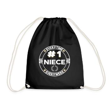 Niece number one - the best niece t-shirt - Drawstring Bag - black - Front