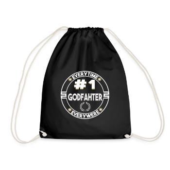 Parrain, parrain numéro un T-shirt - Sac de sport léger - noir - Devant