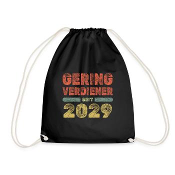 2029 - Turnbeutel - Schwarz - Vorne