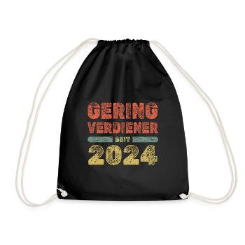 2024 - Drawstring Bag - black - Front