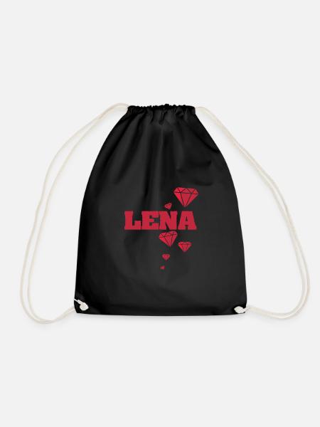 Lena als Name - Turnbeutel - Schwarz