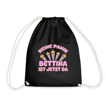 Woman's name Bettina - Drawstring Bag - black - Front