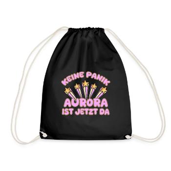 Woman's name Aurora - Drawstring Bag - black - Front