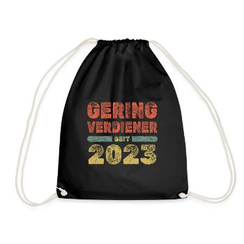 Year 2023 - Drawstring Bag - black - Front