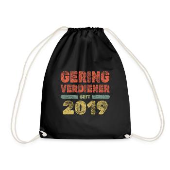 Ruling 2019 - Drawstring Bag - black - Front