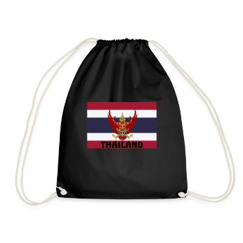 thailand flagge - Turnbeutel - Schwarz - Vorne