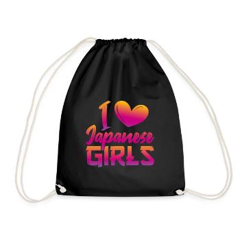 J’aime les filles japonaises - Sac de sport léger - noir - Devant