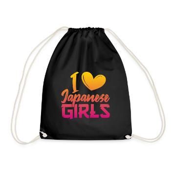 J’aime les filles japonaises - Sac de sport léger - noir - Devant
