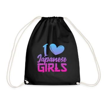 J’aime les filles japonaises - Sac de sport léger - noir - Devant