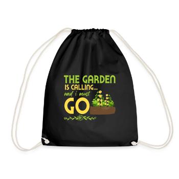 Garten Motiv Gärtner & Gärtnerin Spruch - Turnbeutel - Schwarz - Vorne