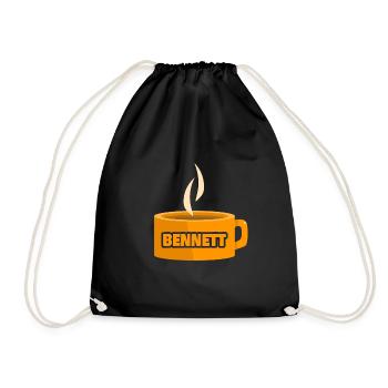 Cafe Tee Teetasse Kaffetasse Bennett - Turnbeutel - Schwarz - Vorne