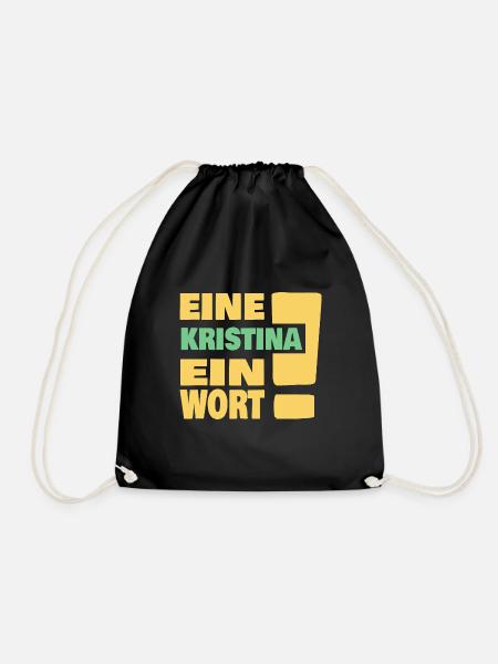 Vorname Kristian - Turnbeutel - Schwarz