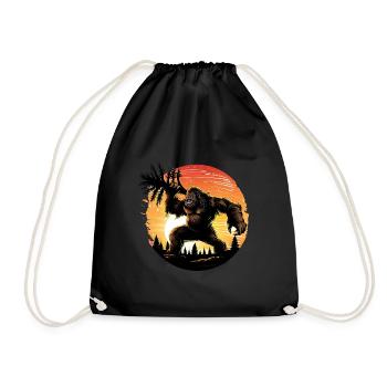 Angry Bigfoot - Drawstring Bag - black - Front