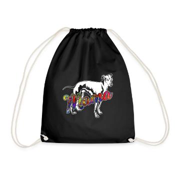 Whippet Whippet Mama - Drawstring Bag - black - Front