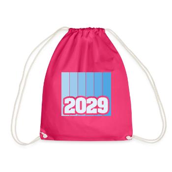 Year 2029 - Drawstring Bag - fuchsia - Front