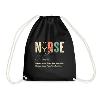 Infirmière - Sac de sport léger - noir - Devant