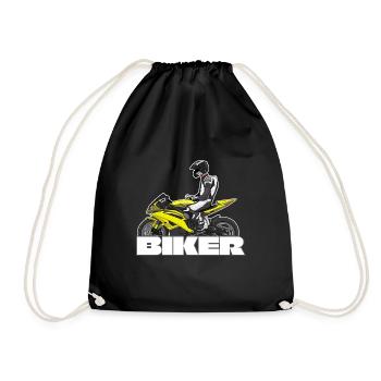 Motorcycle Lifestyle / Motorcycle / Motorcycles biker - Drawstring Bag - black - Front