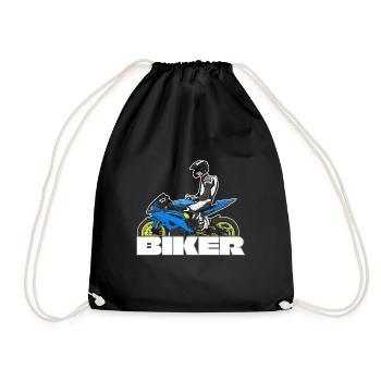 Motorcycle Lifestyle / Motorcycle / Motorcycles biker - Drawstring Bag - black - Front