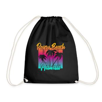 Poipu Beach Hawaii - Drawstring Bag - black - Front