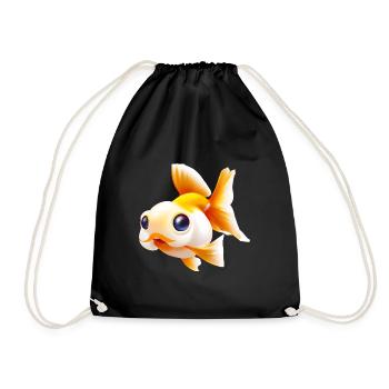 Goldfisch - Turnbeutel - Schwarz - Vorne