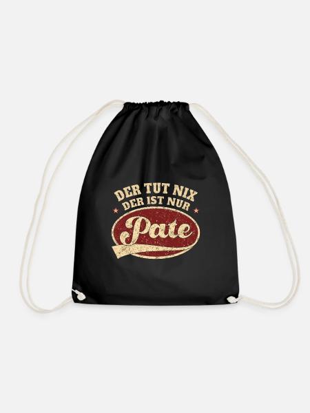 Pate der tut nix Pate - Turnbeutel - Schwarz