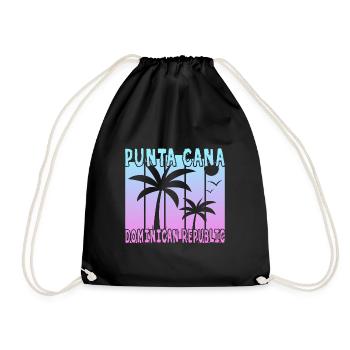 Punta Cana Dominican Republic - Drawstring Bag - black - Front